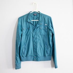 Le Tigre bomber jacket teal size L waterproof